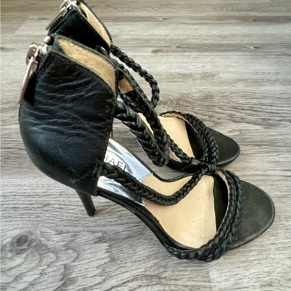 Michael Kors Black Braided Heels